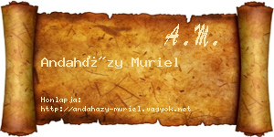 Andaházy Muriel névjegykártya